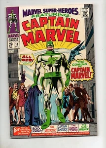 Marvel Super-Heroes #12 ¡1PRIMER CAPITÁN MARVEL! ¡Gigante de 68 páginas F/VF 7.0 1967! ¡PELÍCULA! - Imagen 1 de 2