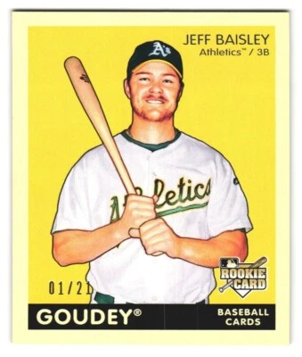 Jeff Baisley 2009 Upper Deck Goudey Mini Black Back Rookie #288 SN 1/21 - Image 1 of 2