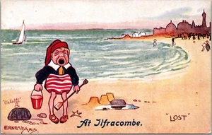 Raphael Tuck's At Ilfracombe "Lost" Signed Aris Postcard - Picture 1 of 2