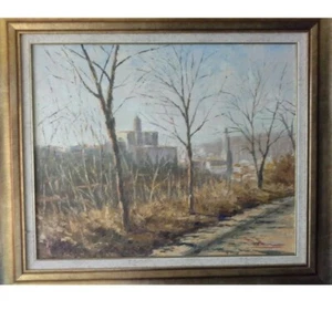 Ernest Dalmau Corominas. Paisaje de Gerona. Óleo sobre lienzo. 61x50 cm. (12F). - Imagen 1 de 9