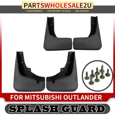 4x guardabarros delanteros y traseros protectores contra salpicaduras para SUV Mitsubishi Outlander 2006-2008 Foto 1 de 4