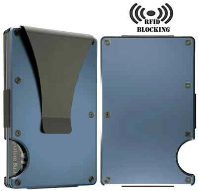 IDLokr Men's RFID Blocking Slim Money Clip Minimalist Wallet Card ID Holder - Image 1 of 4