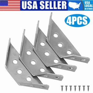 Soportes angulares de conector de esquina de muebles de acero inoxidable universal para gabinetes - Imagen 1 de 6