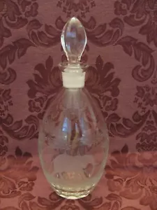 Rowland Ward Big Game Crystal 11-1/4" Etched Elephant Decanter - Very Nice! - Picture 1 of 2