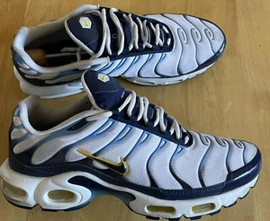 Nike Air Max Plus White Navy Gold Blue Gradient Yellow Mens Size 12 CT1094-100 - Picture 1 of 5