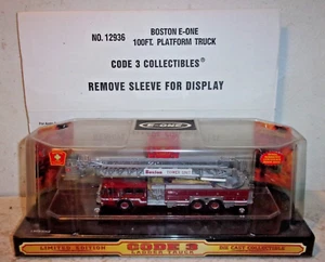 Code 3 Boston E-One 100 FT. Platform Tower Unit Truck - #12936 - Picture 1 of 10