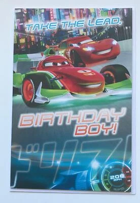 UKG Disney Cars Take The Lead, Birthday Boy! Birthday Colourful Card New Gift