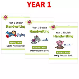 KS1 Year 1 English Handwriting Daily Practice Books 3 Books Bundle Ages 5-6 CGP - Picture 1 of 12