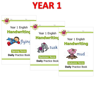 KS1 Year 1 English Handwriting Daily Practice Books 3 Books Bundle Ages 5-6 CGP - Image 1 of 4