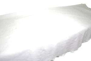 Tablecloth White Cloth 68" Round Polyester Solid Woven Pattern Bright White - Picture 1 of 3