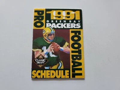 RS20 Green Bay Packers 1991 NFL Football Pocket Schedule - Old Style Classic - Image 1 of 2