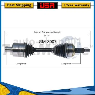 Junta de eje CV delantera derecha para Chevrolet Astro AWD 4,3 L 2002 2001 2000 1999 1998 Foto 1 de 2