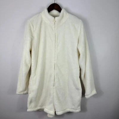 Mameluco polar Aerie para mujer grande blanco con cremallera frontal acogedor salón suave niña Kawaii nuevo con etiquetas Foto 1 de 4