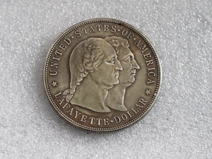 1900 P Lafayette Silver Dollar Revolution War Patina XF+ - Picture 1 of 10