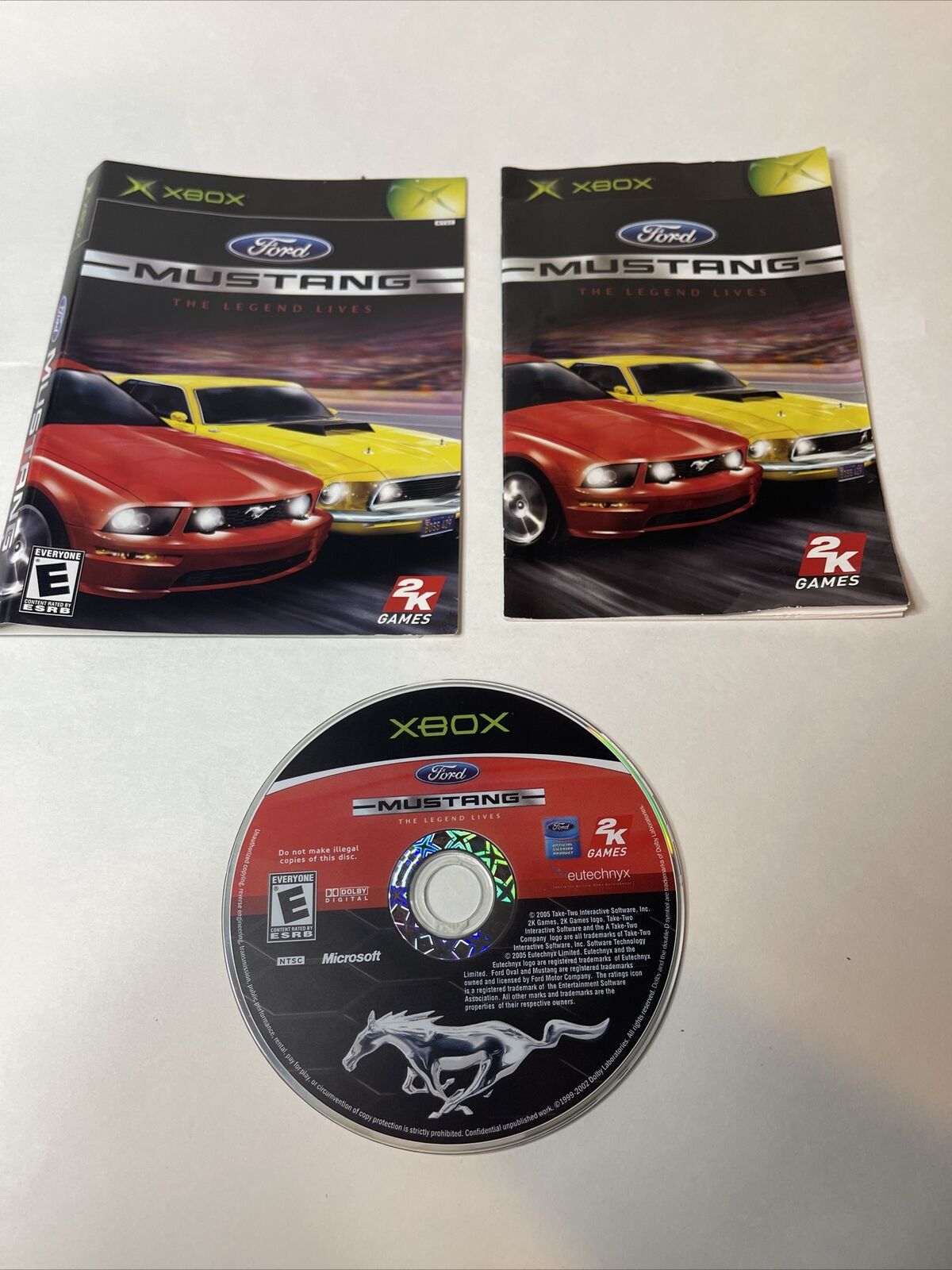 Ford Mustang: The Legend Lives (Microsoft Xbox, 2005) Disc Manual Art TESTED