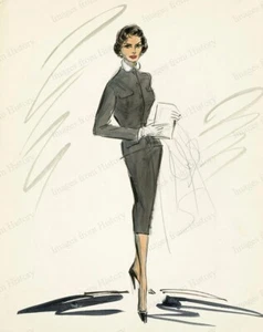 Impresión 8x10 Sophia Loren Edith Cabeza Disfraz Boceto Película No Identificada Años 50 #LSA - Imagen 1 de 1