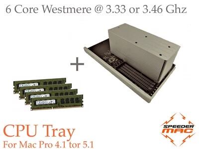  CPU Tray 6 Core @3.33 or 3.46 Ghz for Mac Pro 4.1& 5.1 2010 to 2012 16/32/64GB - Image 1 of 2