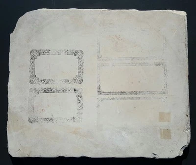 ANTIQUE LITHOGRAPH STONE VICTORIAN AMERICAN HISTORY BORDERS PRINTING WHITE STONE - Image 1 of 4