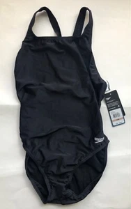 Speedo Competitive Pro LT SCHWARZ Einteiler Badeanzug Größe 12/38 Neu mit Etikett - Bild 1 von 5