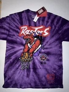NWT Men's Mitchell & Nes NBA Toronto Raptors Tie Dye Purple T-Shirt Sz L,XL $40 - Picture 1 of 5