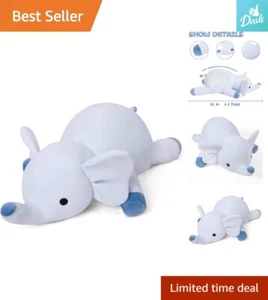 Premium Luxury 24" Elephant Weighted Stuffed Animals - Dual-Purpose Plushie Toy - Picture 1 of 9
