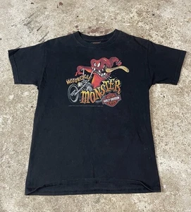 Vintage Harley Davidson Bugs Bunny Looney Tunes Biker Shirt Size Kids M Baby Tee - Picture 1 of 4