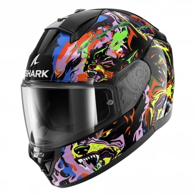 Shark Full Face Helmet - Ridill 2 RAGING BEAST (Black/Violet/Yellow) - Image 1 of 1