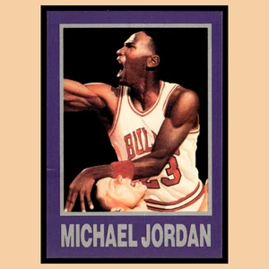 Tarjeta de baloncesto Michael Jordan #NNO 1990 púrpura Statz Chicago Bulls NBA en muy buena condición - Imagen 1 de 4