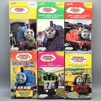 Thomas the Tank Engine and Friends VHS Lot of 6 Daisy James Sing Along TESTED - Image 1 of 4
