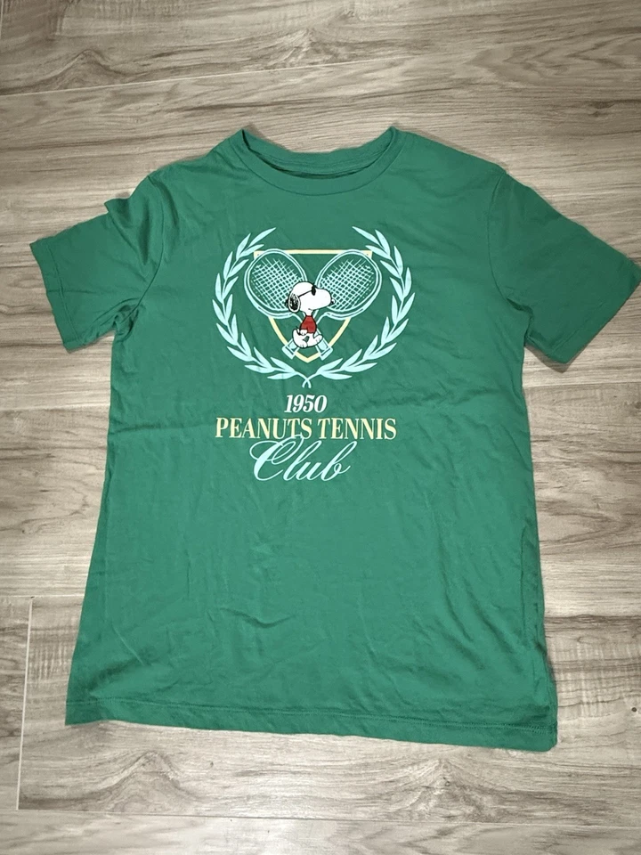 Peanuts Niño Camiseta Verde Talla XL Manga Corta Foto 1 de 3