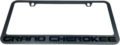 Eurosport Daytona Grand Cherokee License Plate Frame Black W/Black Raised Script - Image 1 of 3