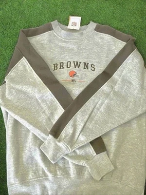 Sudadera Bordada Cleveland Browns NFL Vintage NOS Talla Med Foto 1 de 4