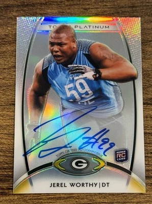 2012 Topps Platinum Jerel Worthy #164 Rookie Auto Refractors Packers SP Free - Image 1 of 2