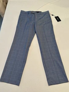 NWT Ralph Lauren Men’s 34x29 Norton Light Blue Ultra Flex window pane Pants - Picture 1 of 9