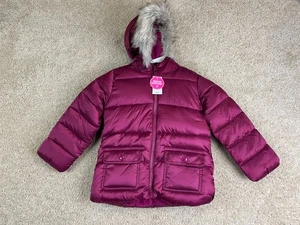 The Childrens Place Puffer Jacke Mädchen 4T Kapuze Kunstfellbesatz Rose Parade Rosa - Bild 1 von 17