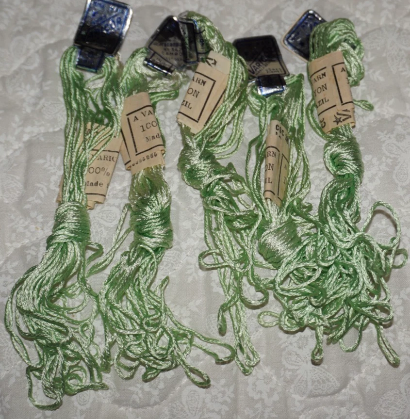 5 Skeins, Linnas Varicor, "Mme. Maia", Color #48, Rayon, Embroidery Floss - Image 1 of 1