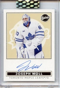 2022-23 Upper Deck Clear Cut Vintage Joseph Woll Auto Maple Leafs - Picture 1 of 2