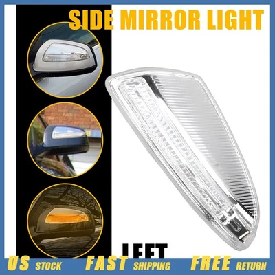 Left LED Car Side Mirror Light Fit Benz Mercedes C300 & 2008-2012 C350 2008-2011 - Image 1 of 4
