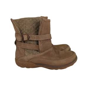 Chaco Fawn braune Leder Wolle Stiefeletten Booties Damengröße 6,5 - Bild 1 von 8