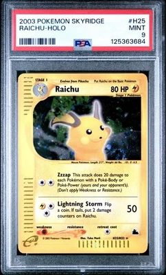 Raichu - Skyridge PSA 9.0 H25/H32 Pokemon Holo 2003 - Image 1 of 2