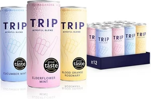 TRIP Mindful Blends - Paquete Mixto Bebida Espumosa con Citrato de Magnesio + Ashwag - Imagen 1 de 6