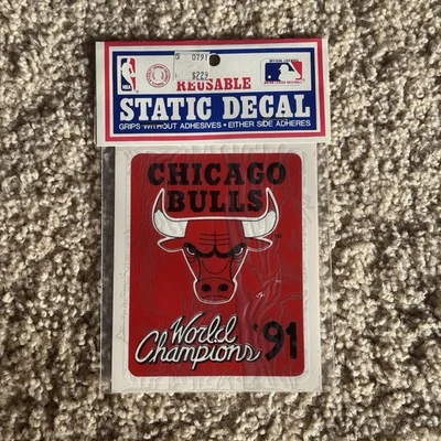 Calcomanía del Campeonato Chicago Bulls 1991 nueva sellada y reutilizable Foto 1 de 2