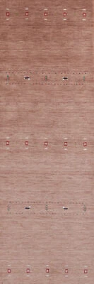 Exquisite Gabbeh Indian Tribal Wool Carpet Hand-Knotted Runner Rug 3x10 ft - Image 1 of 4