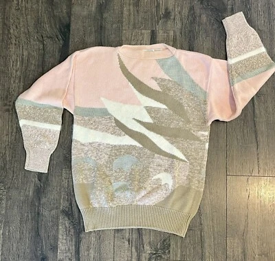 Винтажный женский свитер AZIZA Angora из овечьей шерсти средний размер 1980-е - Изображение 1 из 4