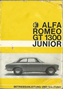 ALFA ROMEO GT 1300 JUNIOR Betriebsanleitung 1967 Bedienungsanleitung  BA - Picture 1 of 10