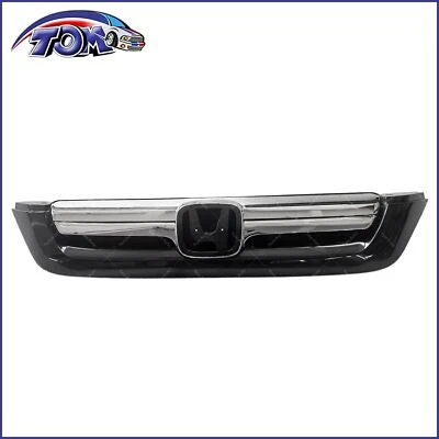 Chrome Mesh Grill Front Bumper Upper Grille Fits 2007-2009 Honda CRV CR-V - Изображение 1 из 3