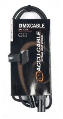Accu-Cable 3-Pin DMX Cable, 03 ft - Image 1 of 2