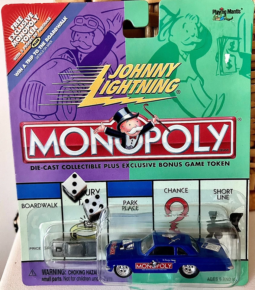 Johnny Lightning Monopoly Reading Railroad 1940 Ford & Game Token 1 64