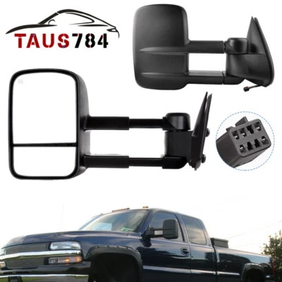 Par de espejos retrovisores eléctricos térmicos para 99-02 Chevy Silverado Sierra 1500 2500 3500 Foto 1 de 4