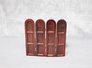 Pantalla divisoria privacidad habitación muebles casa muñecas vintage plegable escala 1:12 decoración - Imagen 1 de 5